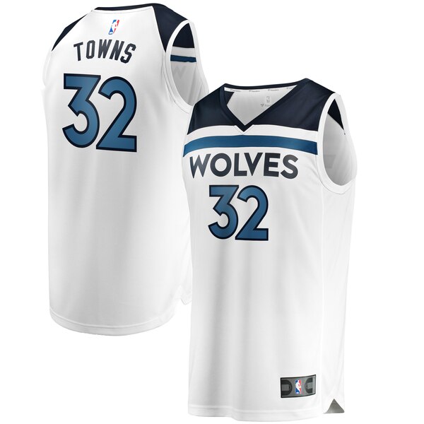 maglia kari-anthony towns 32 2020 minnesota timberwolves bianca